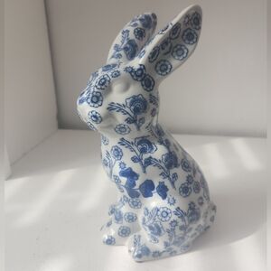Begonia Market Chinoiserie Bunny Blue and White Floral Ceramic